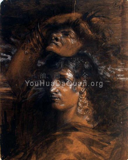 An actress with a mask - 伊娃·冈萨雷斯